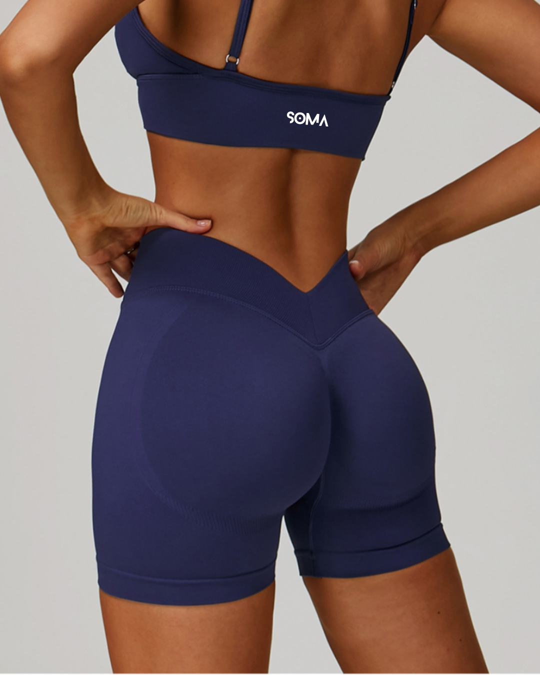 Lush V-Back Shorts - Navy